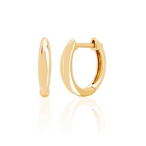 EF Collection 14K Yellow Gold Dome Huggie Earrings